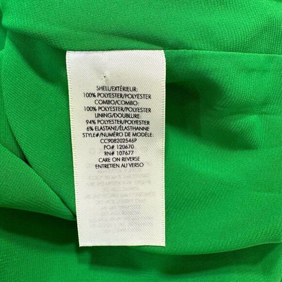 NWT Alice + Olivia Palmira Emerald Green Tie Back Ruffle Mini Dress Size 8 - Picture 7 of 7